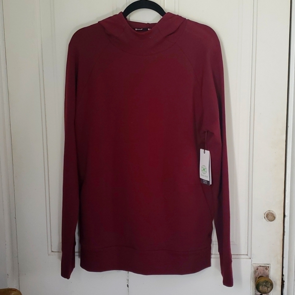 Gaiam Namaste Red Fitness Slim Fit Hoodie